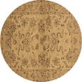 thumbnail image 1 of Ahgly Company Indoor Round Oriental Brown Industrial Area Rugs, 5' Round, 1 of 4