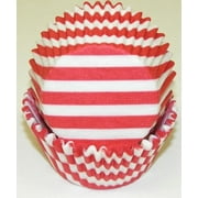 Red and White Stripe Cupcake Liners - Baking Cups -50pack