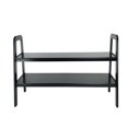 thumbnail image 3 of Benjara Contemporary Ladder Style TV Stand with 2 Open Cut Shelves, Black, 3 of 5