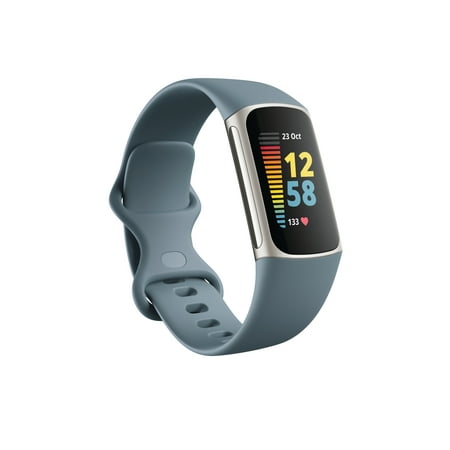 Fitbit Charge 5 Fitness Tracker - Steel Blue and Platinum Stainless Steel