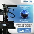 thumbnail image 2 of EZee Life Carbon Fiber Lightweight Rollator – 5.8 kg (13 lb) Ultra-Lightframe Mobility Walker with 10-in Front Swivel Wheels & Built-In Seat, 2 of 2