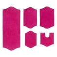 thumbnail image 5 of Home Weavers Waterford Collection 100% Cotton Non-Slip Bathroom Rug Set Machine Washable Bathroom Rug, Bath Rug, U Shaped Contour, Runner, Bathroom Rug, Hot Pink Color 5 Piece Bath Rug set, 5 of 8