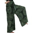 thumbnail image 4 of Genuiskids Women Summer Boho Printed Wide Leg Pants High Waist Tie-Up Casual Loose Palazzo Pants Beach Hippie Pants Capri Pants for Women Loungewear 4th of July Trousers, 4 of 7