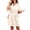 Cream, variant on OHHSHEEN Summer Dresses for Women 2026 – Button Down Shirt Dress with Belt, Casual Knee Length Short Sleeve Midi Dress with Pocket