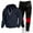 Navy, variant on Letdown Men Track Suits Sets 2 Piece Outfits Long Sleeve Full-zip Sweatsuit Active Jackets and Pants Jogging Athletic Suit Sets (Dark Gray, XS)