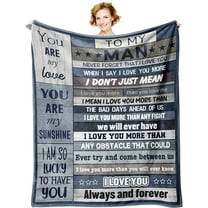 Gifts for Husband Boyfriend Blanket 60’’x50’’, Boyfriend Husband Birthday Gifts, i Love You Gifts for him, to My Husband Gift, Anniversary Christmas Wedding Romantic Valentines Gift for Husband