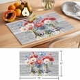 thumbnail image 6 of Independence Day Placemats Set of 6, Freedom Red White Daisy Non-Slip Place Mats Washable Table Mats for Kitchen Dining Table Decorations Indoor/Outdoor, 6 of 9