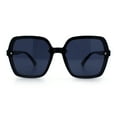 thumbnail image 5 of Womens 90s Rectangle Butterfly Designer Style Plastic Fashion Sunglasses Black Grey - Black, 5 of 8