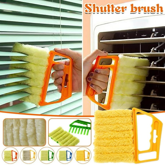 Ac Cleaning Brush Basdi Multi-Purpose Air Conditioner Brush - Removable Shutter Cleaning Tool with Washable Head | Versatile, Reaches Tight Spaces, Ideal for Home Maintenance, Shutter Cleaning Tool