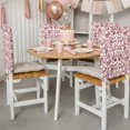 thumbnail image 3 of Red Boho Flower Chair Back Covers, Removable Chair Covers for Dining Chairs Set of 4, Washable Chairs Slipcovers Back Seat Protector for Wedding Party 19"x20", 3 of 9