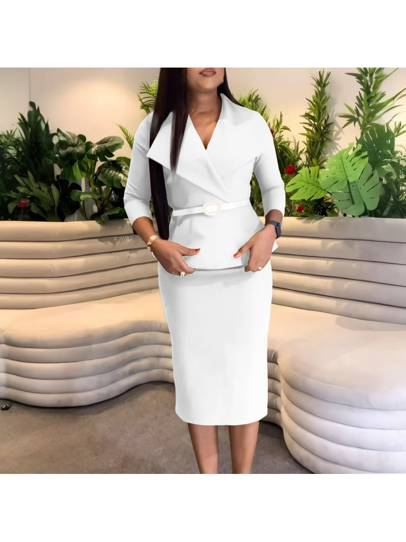 midi elegant church dresses for ladies African Clothing Ladies Wear Elegant Fashion Puff Sleeve Church Dresse –  Mega Mart Center