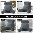 thumbnail image 5 of TOPCHANCES Backrest Reading Pillow, Bed Rest Pillow with Arms, Back Support Pillows ( Gray - Solid ), 5 of 10