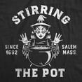 thumbnail image 2 of Womens Stirring The Pot T Shirt Funny Halloween Witch Spell Casting Joke Tee for Ladies Womens Graphic Tees, 2 of 7