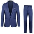 thumbnail image 1 of BOBOGOJP Blazer for Men Notched Lapel Two Button Suit Blazer For Dinner Prom Wedding (Blue,XXL), 1 of 2