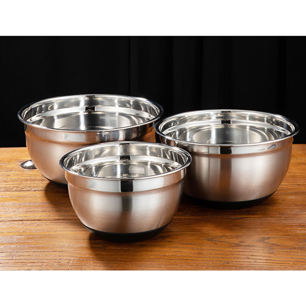 stainless steel mixing bowls with lids walmart