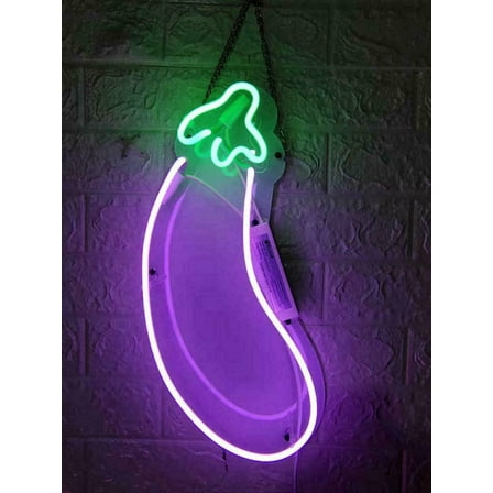 Queen Sense 14" Eggplant Neon Sign Acrylic Man Cave Handmade Neon Light 114EggplantA
