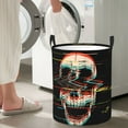 thumbnail image 4 of Lsque Glitch Screaming Skull pattern Laundry Hamper Basket, Tall Woven Rope Hamper Basket for Clothes, Lightweight Storage Basket, Collapsible Waterproof-Small, 4 of 8