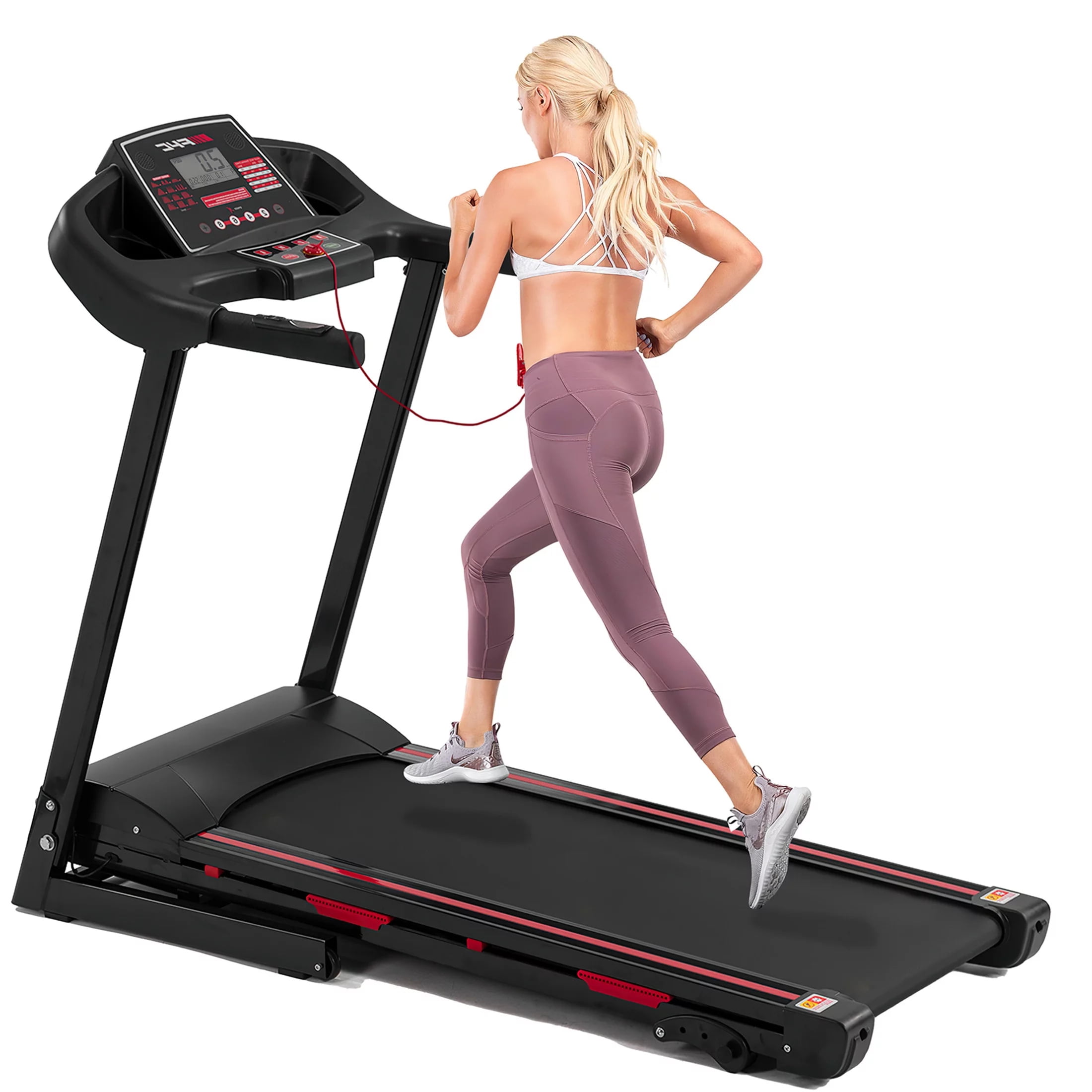Jinyeda Folding Treadmill with Incline 300 lbs+ Capacity 10MPH Max