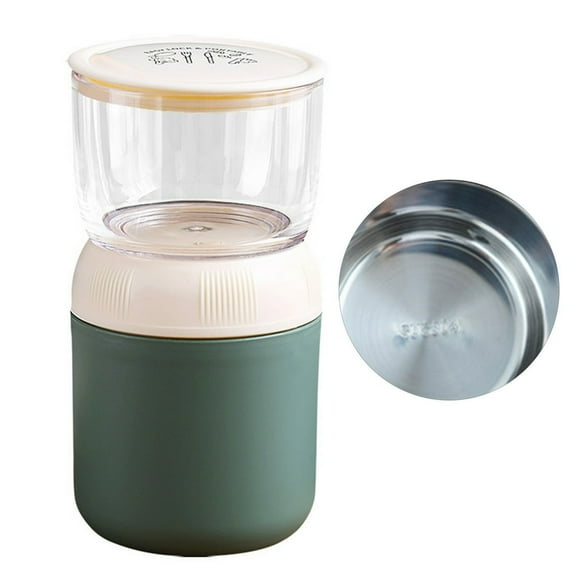 MesaSe Soup Cup with Double-layer Design Freshness Preserving Snack Containers 1 Set 700ml Soup Cup with Spoon Leak-proof Insulated