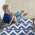thumbnail image 3 of SussexHome Traverse Design 9" X 28" Stair Treads - 70 % Cotton Anti-Slip Carpet Strips for Indoor Stairs-Easy to Install Stair Treads with Double Adhesive Tape-Safe, Extra-Grip, 10-Pack-Navy, 3 of 8