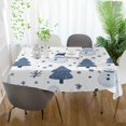 thumbnail image 3 of Yayeee Tablecloths 60" x 120" Rectangle Wrinkle Resistant Party Table Cover, Blue Cute Snowmen, 3 of 8