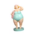 thumbnail image 2 of Figura de mujer playera, regalo de inauguración de la casa, escultura de escritorio para armarios. Verde, 2 of 9