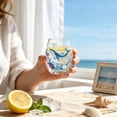 thumbnail image 6 of Ocean Marine Animal Printed Egg Shaped Stemless Glass Tumbler, Sea Creature Pattern Clear Drinking Cup, Coastal Nautical Glassware For Water Juice Wine Home Bar Decor, 6 of 8