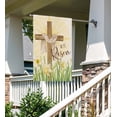 thumbnail image 2 of Easter Cross House Flag 28 x 40 Double Sided,Religious Cross He is Risen with Narcissus Yard Flags for Outdoor,Holiday Decorative House Flag,Seasonal Decor for Spring Farmhouse, 2 of 6