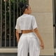 thumbnail image 4 of Pantalones holgados de pierna recta de gran tamaño para mujeres europeas y americanas, pantalones casuales de pierna ancha y cintura alta de verano, 4 of 6