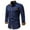 Navy, variant on PBNBP Mens Dress Shirts Leopard Print Long Sleeve Button Down Shirts Luxury Slim Fit Stretchy Wrinkle Free Shirts Wedding Shirts