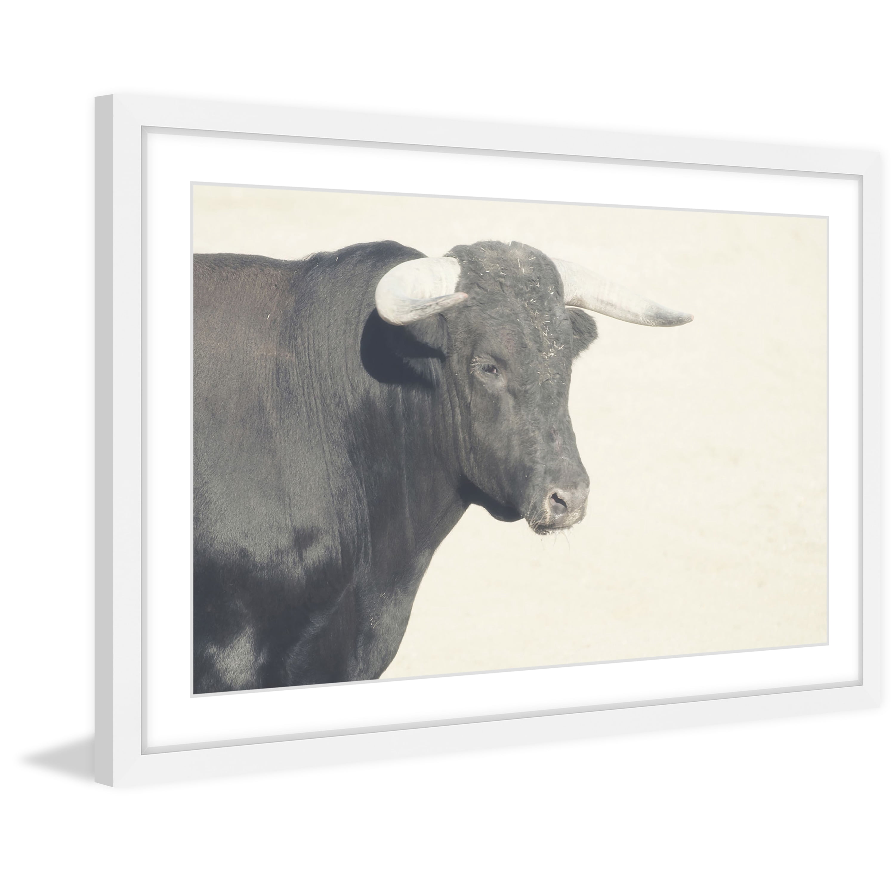 Marmont Hill "White Antlers" Framed Painting Print