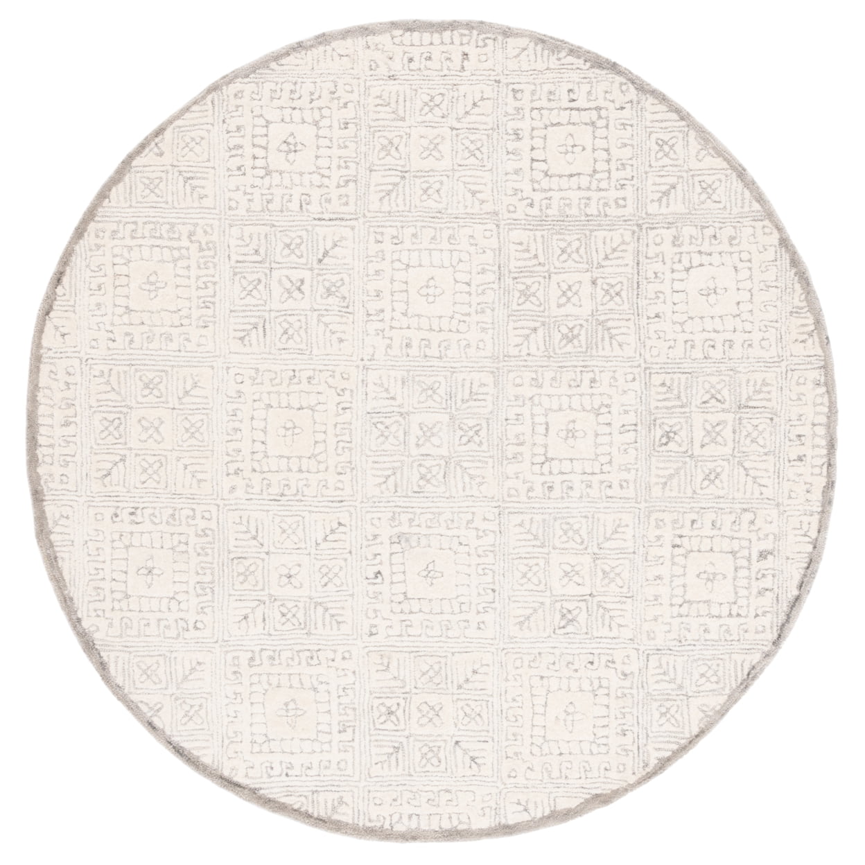 SAFAVIEH Glamour Drummond Geometric Wool Area Rug, Grey/Ivory, 8' x 10'