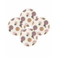 thumbnail image 7 of 15 Inch Round Placemats Set of 4, Abstract Geometric Non Slip Heat Insulation PP Table Mats, Farmhouse Vintage Polka Dot Red Brown Washable Place Mats for Kitchen Dining Party Table Decor, 7 of 7