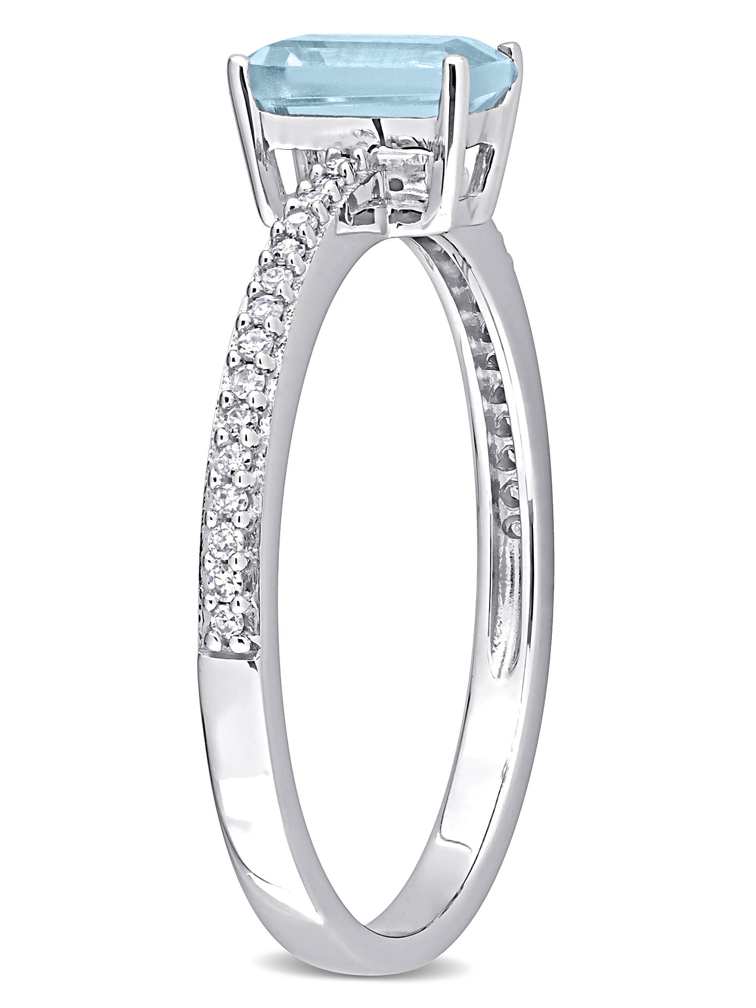 Everly Women's Topaz and Diamond 10k White Gold Ring