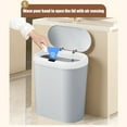 thumbnail image 5 of Touchless Sensor Trash Can | Two Mode Motion & Vibration Sensor | Automatic Lid Silent Closure | 12.5 Liter Plastic Indoor Bin | Beige/Coffee/Gray | Recycling Organizer | Kitchen Living Room Office, 5 of 6