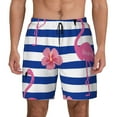 thumbnail image 2 of Goofa Pink Flamingo Printed Men's Swim Trunks Board Shorts Quick Dry Mens Swimming Trunks with Compression Liner,Breathable Fit Hawaii Beach Shorts-Large, 2 of 9