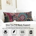 thumbnail image 3 of Paisley Long Body Pillow Cover - Vintage Bohemian Floral Print, Soft & Breathable Ethnic Fabric, Hidden Zipper, 20"x54" - Elegant Home Decor Gift for Side Sleepers & Pregnancy Support, 3 of 6