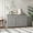 Gray, variant on KULAGAGA Kitchen Cupboard Bar Storage Cabinet with 5 Drawers, Modern 4-Door Buffet Sideboard with Adjustable Shelves for Home Office Hallway, Gray
