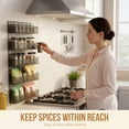 thumbnail image 5 of Somerset Home Spice Rack Organizer - Space-Saving Wall-Mount 5-Tier Wire Shelves for Pantry or Cabinets, Black, 5 of 8