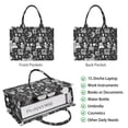 thumbnail image 2 of Large Capacity Tote Bag,Halloween Skeleton Fun Pattern Handbag Fashion Luxury Tote Bag,15.7"x13"x 5.1" Inches,Laptop Compatible, 2 of 6