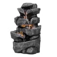 thumbnail image 2 of Tereitr Cascading Rock Water Fountain, with LED Light, Garden Waterfall Decor for Patio, Backyard, Porch and Home Art Decor, 2 of 7