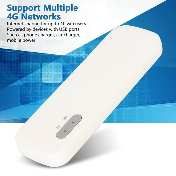 GLTE Wi Fi portátil, enrutador portátil 4G USB WiFi 10 para computadora portátil, punto de acceso Wi Fi móvil USB de alta capacidad