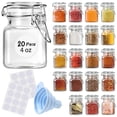 thumbnail image 1 of Spice Jars SKOCHE, paquete de 20 frascos de vidrio de 120 ml con tapas herméticas, 1 of 7