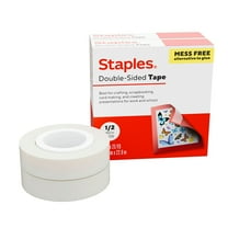 Staples Double-Sided Tape Refill 1/2" x 25 yds. 1" Core 2/Pack (ST62846)
