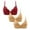 Wine 1, variant on Hxshgdsn Push Up Bras For Women 3 Pack Plus Size Adjustable Shoulder Straps Wirefree Embroidery Glossy Extra-Elastic Bras Active Yoga Sports Bras,Khaki,40C