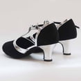thumbnail image 4 of Professional Latin Dance Shoes for Women Satin Sequins Pointed Toe Closed Toe Ballroom Wedding Dancing Shoes Tacones De Mujer Elegantes, 4 of 9