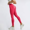 thumbnail image 5 of Women Slim Fit Yoga Leggings – No Pocket Minimalist Design Stretch Tight Workout Pants, Black Leggings Women Athletic Training Bottoms For Daily Movement, 5 of 6