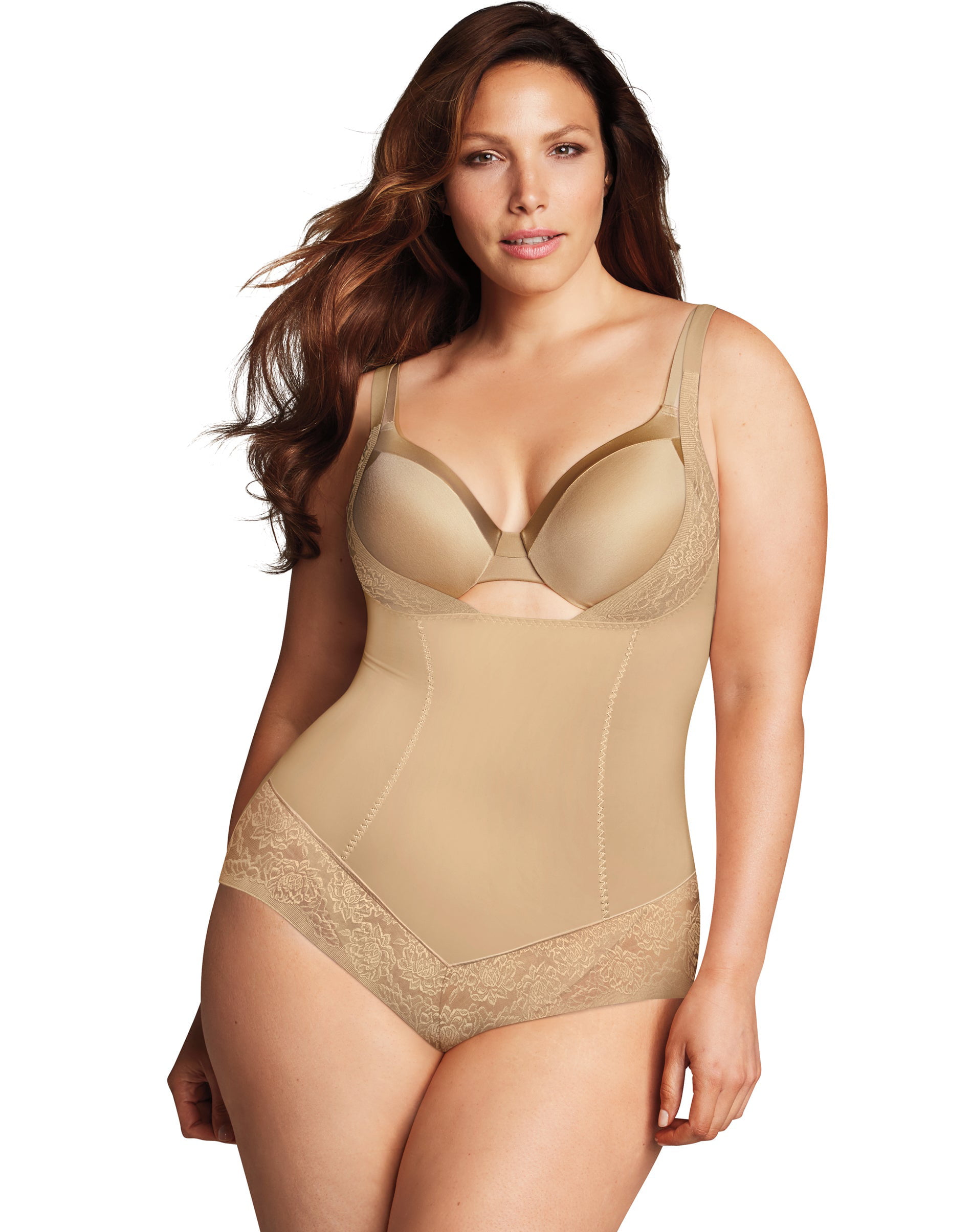 Flexee Womens Curvy Firm Foundations Wear Your Own Bra Torsette Base Layer Top