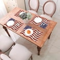 thumbnail image 6 of XMXT 1 Pcs Woven Placemats, Dancing American Flag Print Stain Resistant Anti-Skid Placemat for Kitchen Table, 12 x 18 inches, 6 of 6