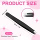 thumbnail image 2 of Juego de 12 pinzas para cejas Uxcell de acero inoxidable con punta en ángulo, herramientas de belleza para depilación de vello facial y cejas, negro, 2 of 7